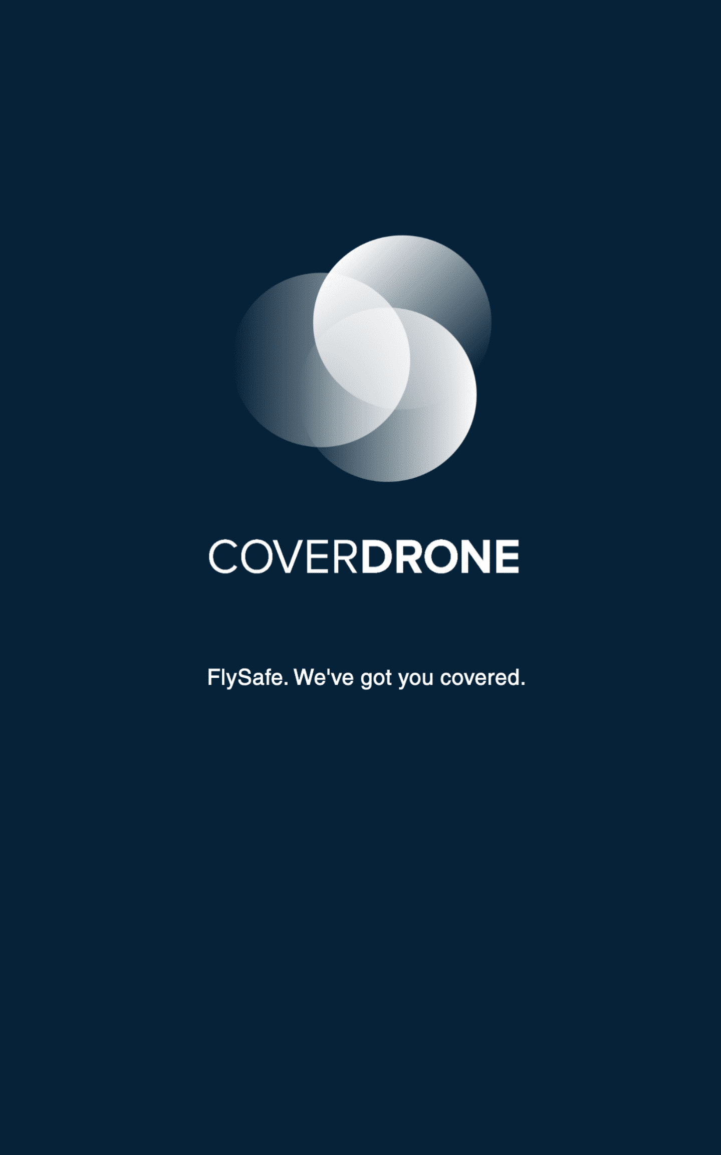 Coverdrone Logo on Blue Background